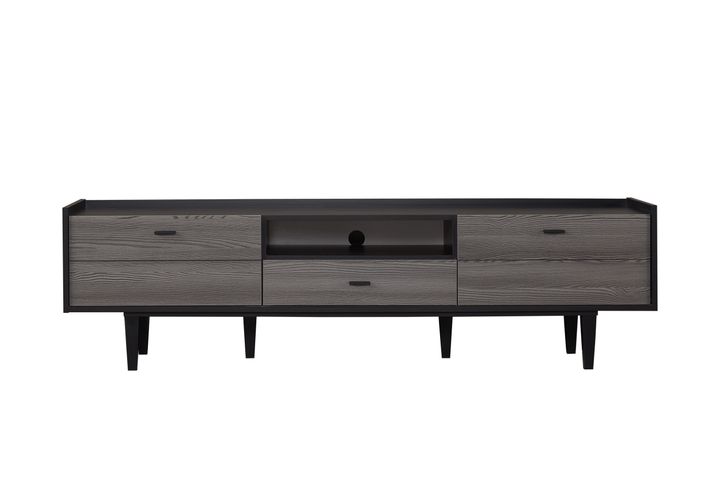 Zeta TV Unit, 200 cm, Black