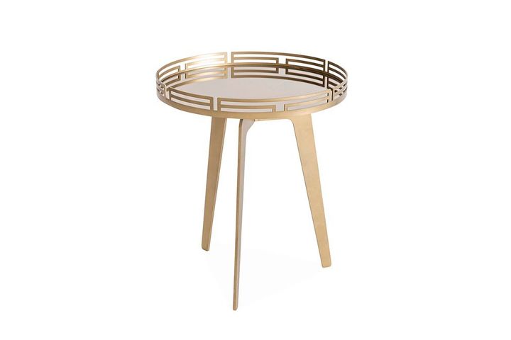 Pi High Side Table, Brass