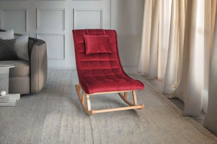 Asedia Maeve Schommelstoel, Fuchsia & Natuurlijke Kleur