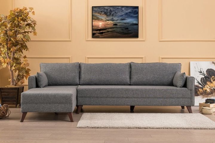 Bella Soft Hoekbank Links, Grijs