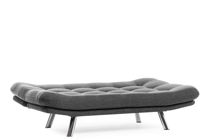 Pafu Hippo Linnen 3-Zitsbank Met Bed Functie, Donkergrijs