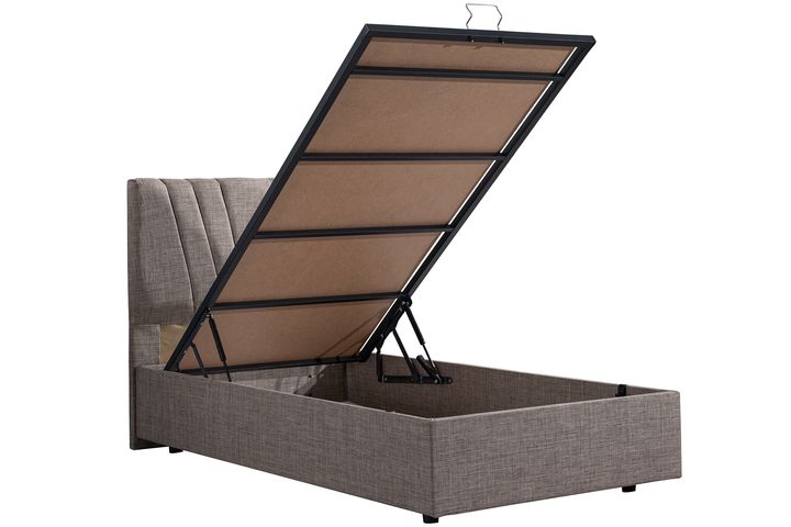 Francisco Boxspringbedset, 90x190 cm, Lichtbruin