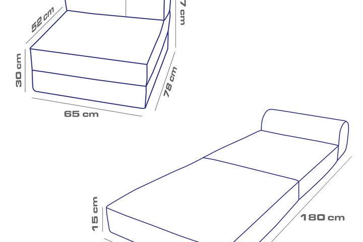Magic Opklapbare Fauteuil, Antraciet