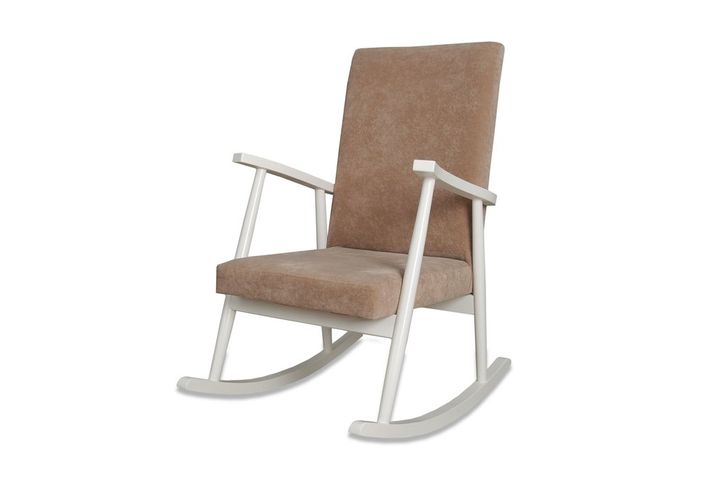 Asedia Trend Schommelstoel, Beige & Wit