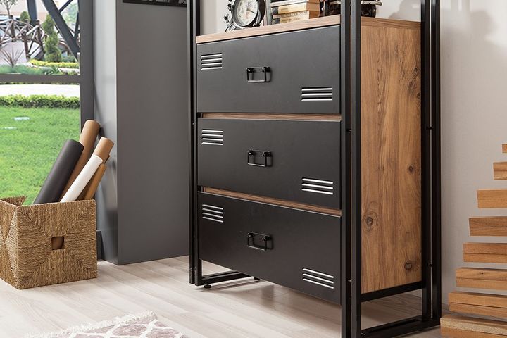 Cosmo Cortex Bookcase, 180 cm, Walnut
