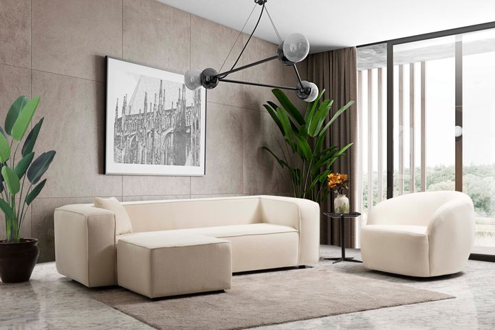 Enoa 3-Sitzer Sofa, Weiß