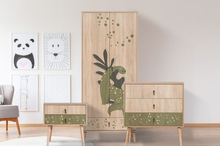 City Dino Kledingkast met 2 Deuren