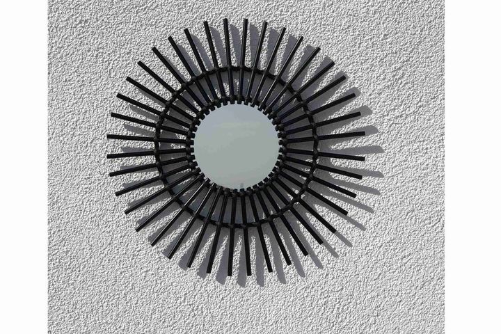 Cilla Rotan Spiegel, 45 cm, Zwart