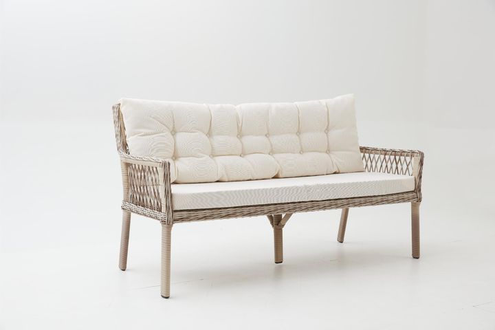 Pirus Rattan 3+1+1 Tuinloungeset, Beige