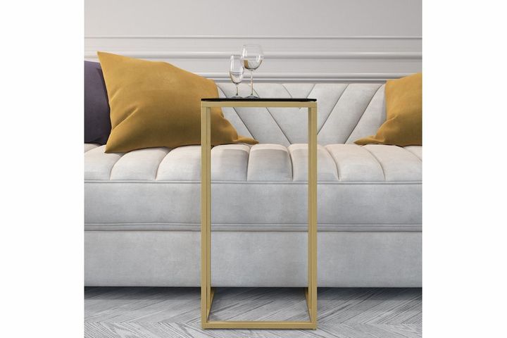 Everly C-Vormige Bijzettafel, Zwart