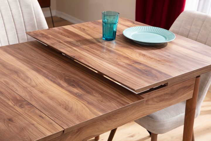 Lydiana Eettafelset voor 6 Personen, 140x80 cm, Creme