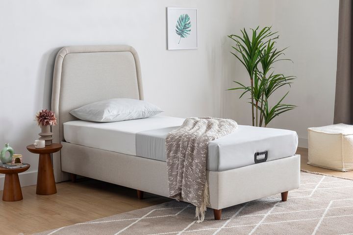 Luna Arche Boxspring Set, 90x190 cm, Creme