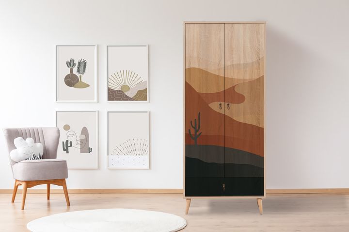 City Desert Kledingkast met 2 Deuren