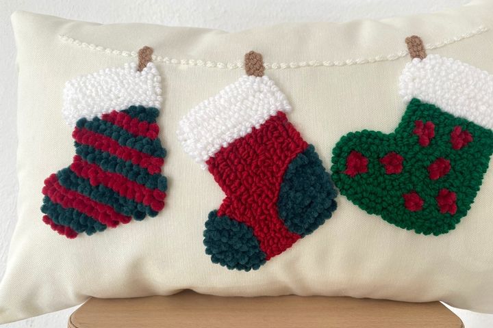 Galia Design Kerst Sokken Punch Gevuld Kussenhoes
