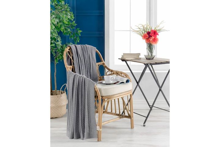 Neil Bed Throw, 130 x 170 cm, Grey