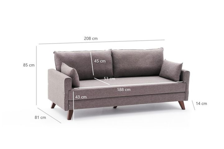 Bella Soft Slaapbank, Bruin