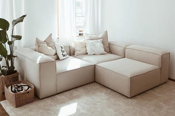 Frid Linnen 3-Zitsbank, Wit