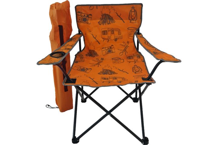 Mercia Folding Camping Chair, Orange