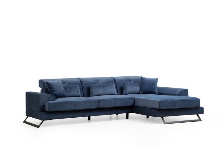 Frido Hoekbank Rechts, Blauw, Stof kan veranderd worden