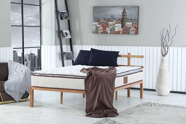 Bedcraft Pascha Medical Natural Volledig Orthapedisch Tweepersoonsmatras Met Ritspad, 160X200