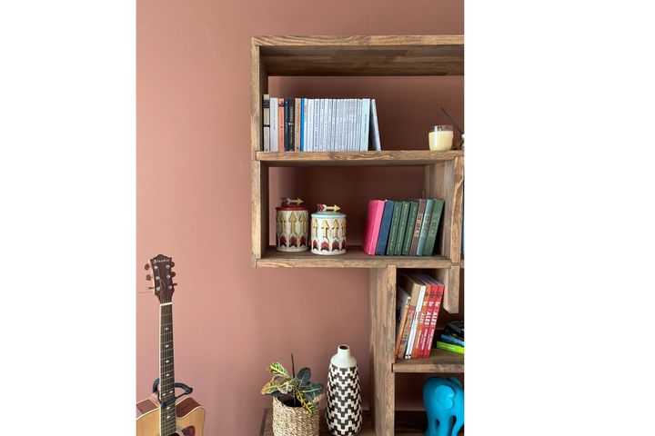 Deman Bookcase, 200 cm, Walnut