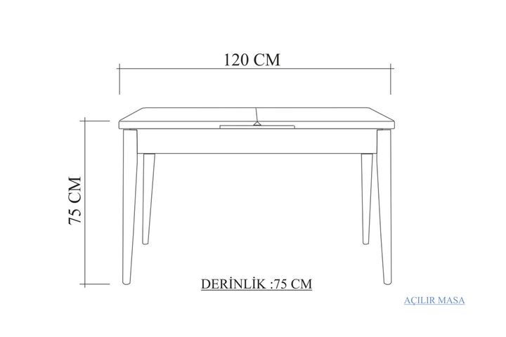 Oliver Uitschuifbare Keukentafel, Eik en Zwart