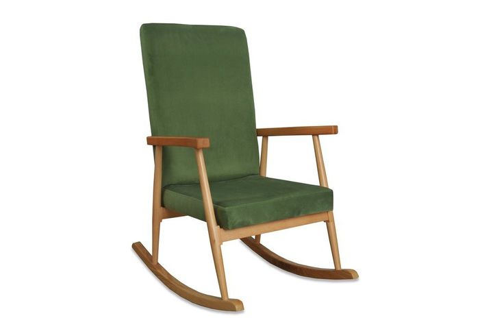 Asedia Trend Schommelstoel, Groen & Natuurlijke Kleur