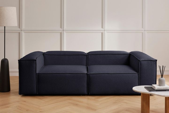 Frid Linnen 2-Zitsbank, Marineblauw