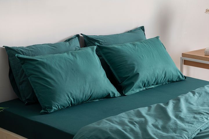 Luna Simply Colors Dubbele Kussensloop, Groen