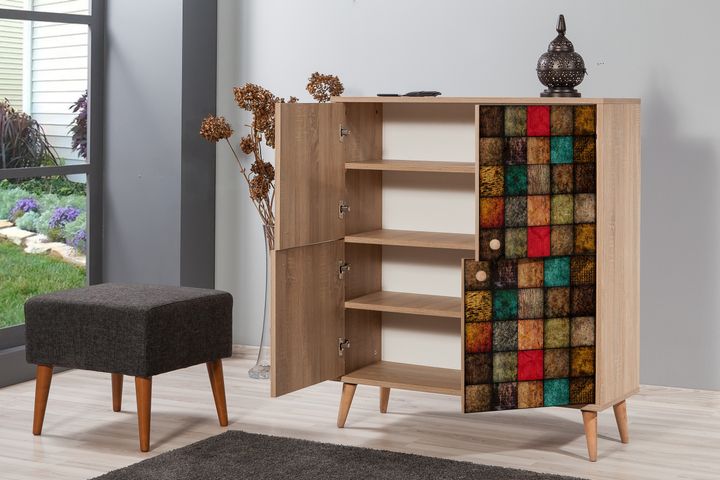 New Colors Dressoir met Houten Poten