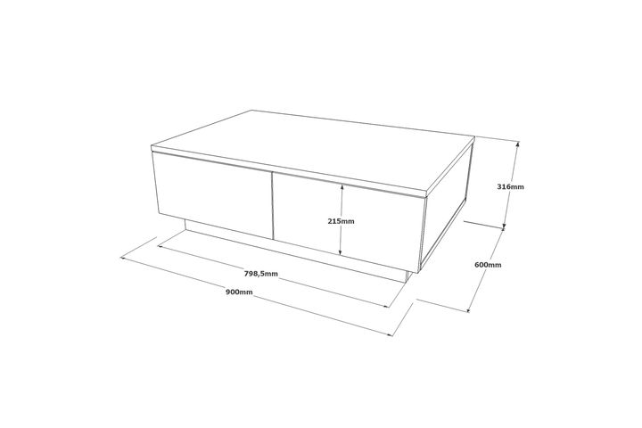 Robin Coffee Table, Oak & White