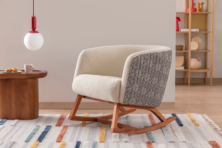 Ricky Schommelstoel, Crème & Grijs