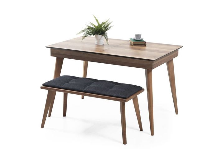 Polo 4 - 6 Seat Extendable Dining Table, Dark Wood