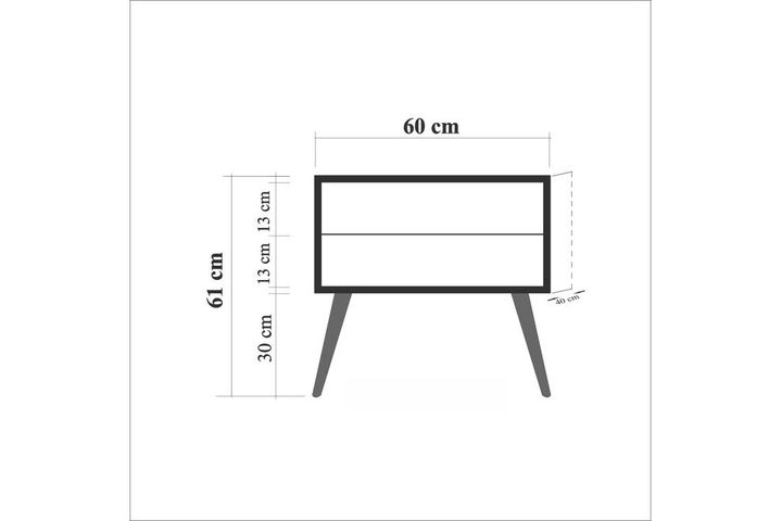 City Natural Bedside Table, Oak