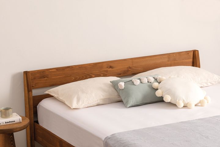 Axel Single Bed, 90 x 190 cm, Walnut