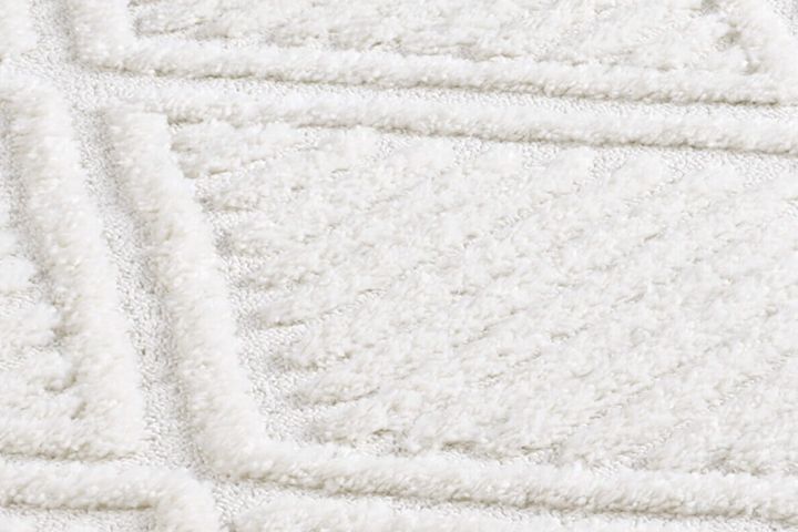 Sidonie Elite Machinetapijt met Franjes, 80x150 cm, Creme