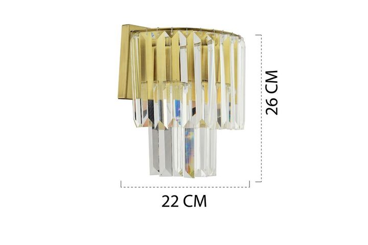 Apliqa Palla Bianca Wandlamp, Mat Goud