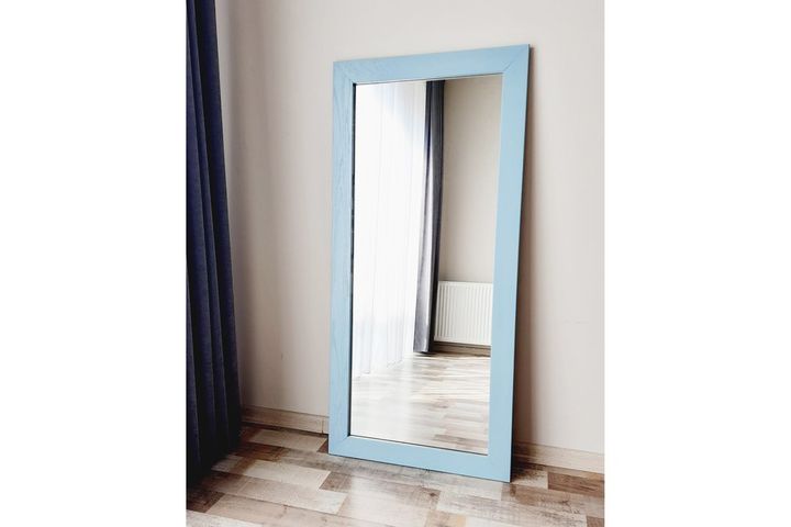 Wood Rechthoekige Staande Spiegel, 130x60 cm, Groen