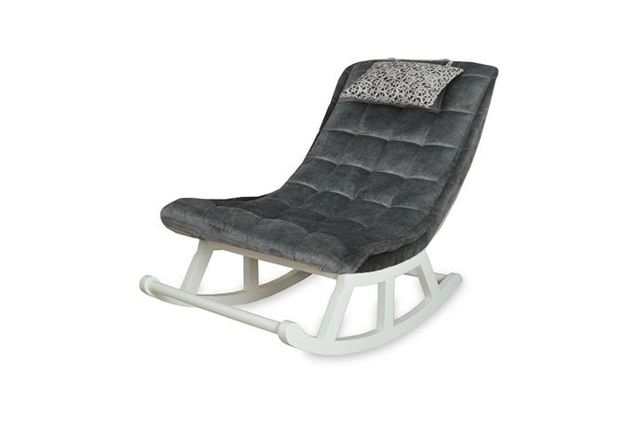 Asedia Maeve Schommelstoel, Antraciet & Wit