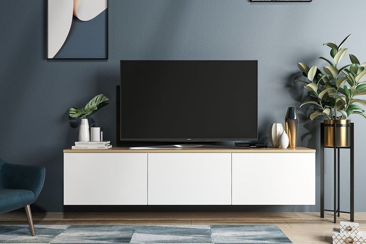 Neon TV Unit, 160 cm, White