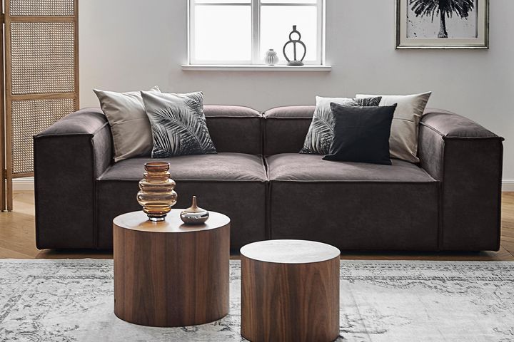 Frid Nubuck 2-Zitsbank, Zwart