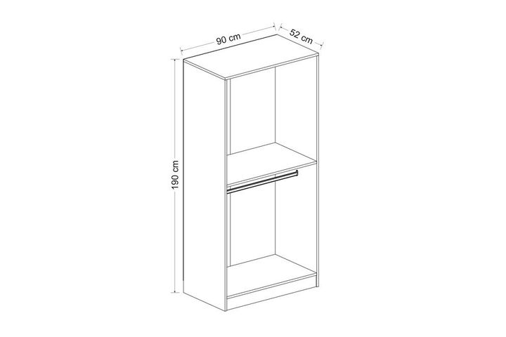 Medway Kledingkast, 90 cm