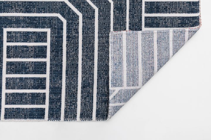 Natsu Machinetapijt, 80x150 cm, Blauw