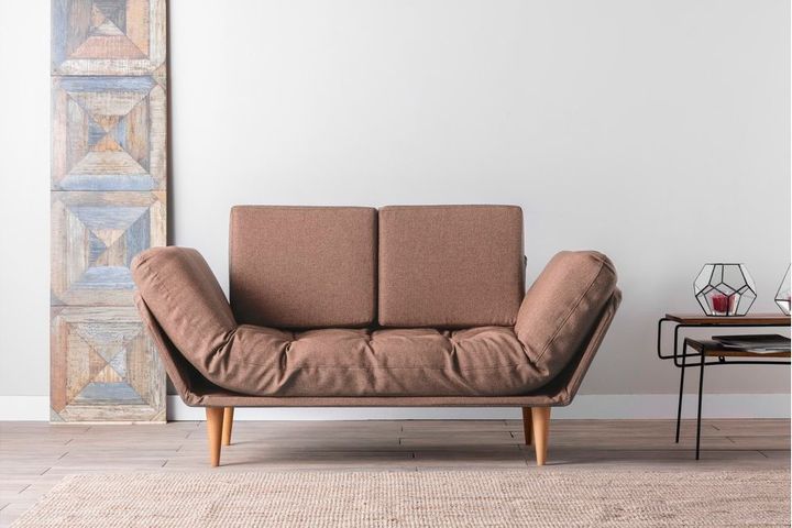 Futon Nina 2-Zitsbank, Lichtbruin