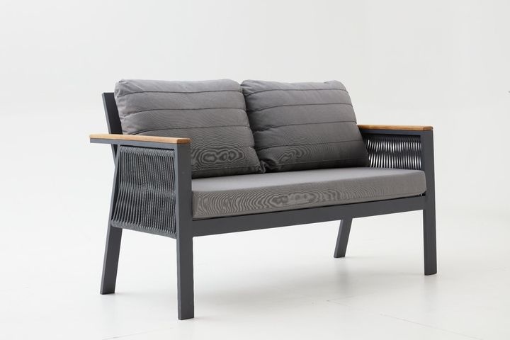 Capella Dubbele Tuinloungeset, Antraciet