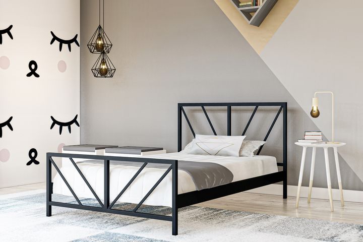 Ingolstadt Bedframe, 90x190 cm, Zwart