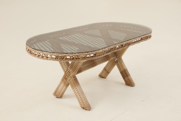Pirus Rattan Tuinset, 6 Zits, Beige