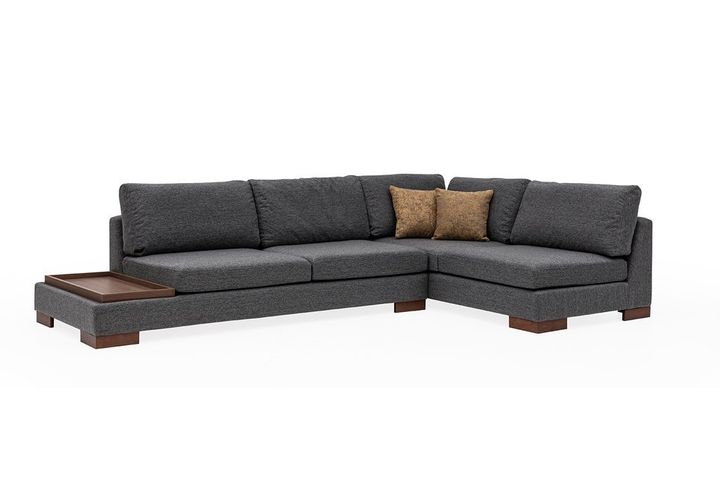 Tulip Hoekbank Rechts, Antraciet (Zonder pouf)