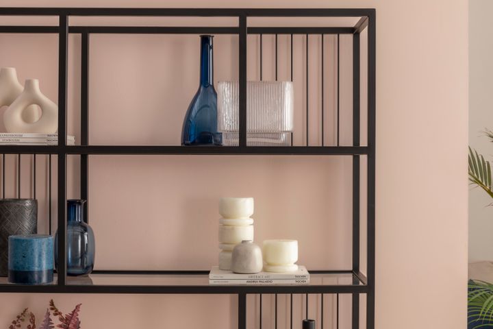 Lola Metalen Boekenkast, Zwart, 120 Cm