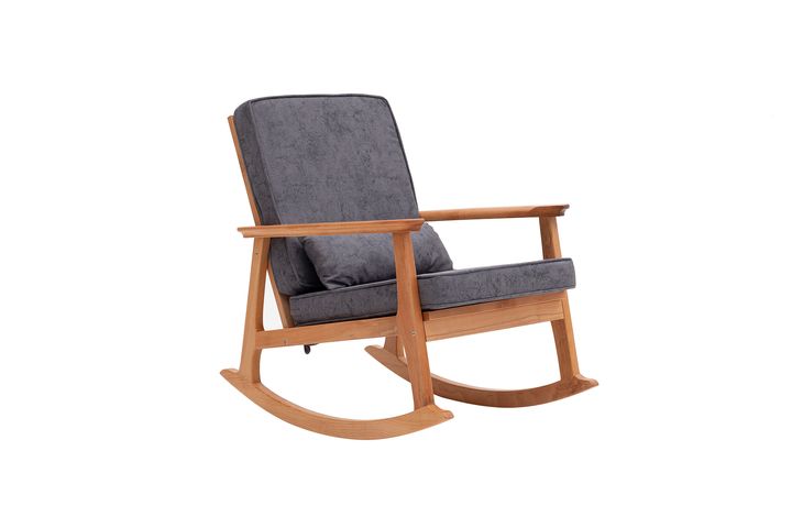 Asien Scandinavische Schommelstoel, Antraciet en Natuurlijke Kleur